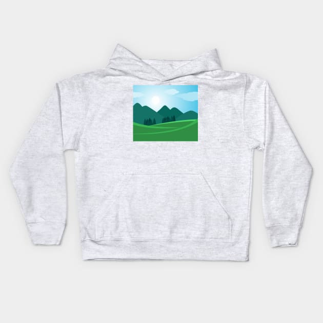 Summer hills Kids Hoodie by TheLouisa